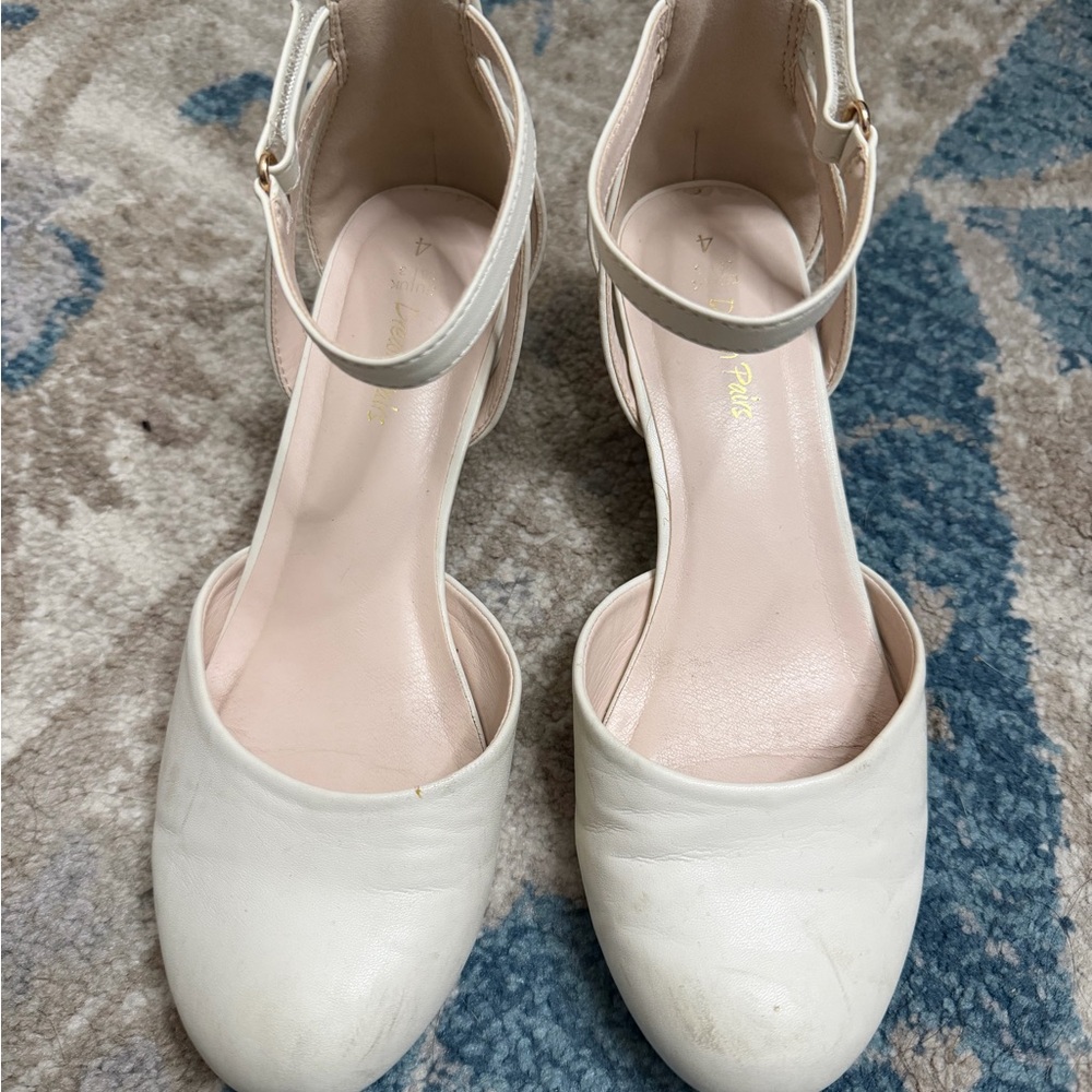 Dream Pairs Girls White Ankle Strap Sandals